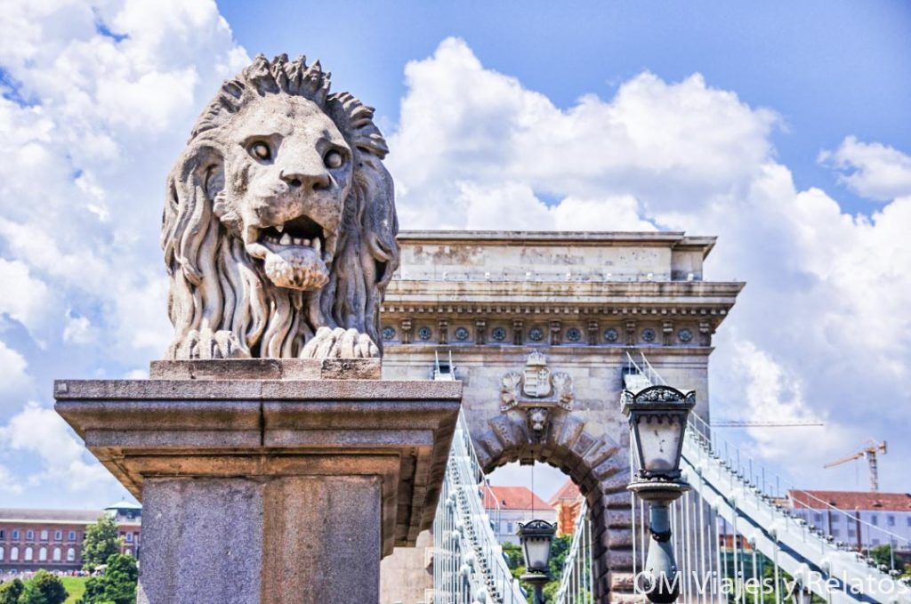 León del Puente de las Cadenas en Budapest, que ver en el Castillo de Buda