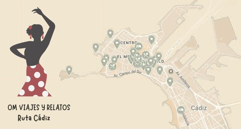 Mapa de imprescindibles que ver en Cadiz en un dia
