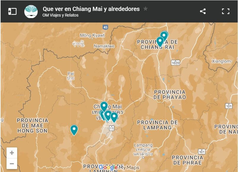 mapa-google-que-ver-en-Chiang-Mai-y-alrededores