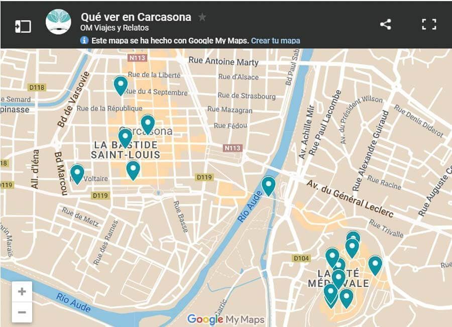 mapa-google-qué-ver-en-Carcasona