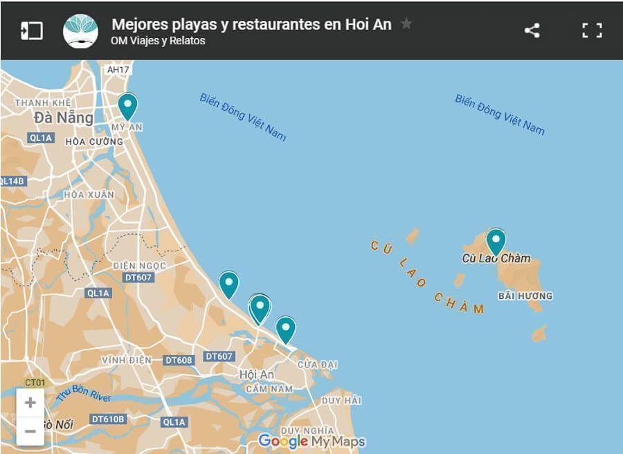 mapa-google-mejores-playas-y-restaurantes-Hoi-An