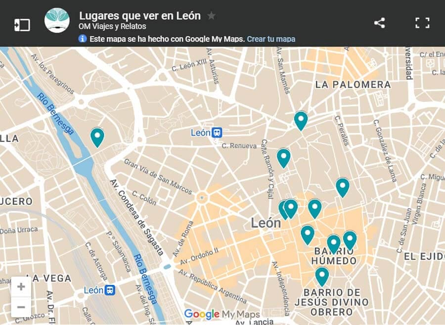 mapa-google-lugares-que-ver-en-León