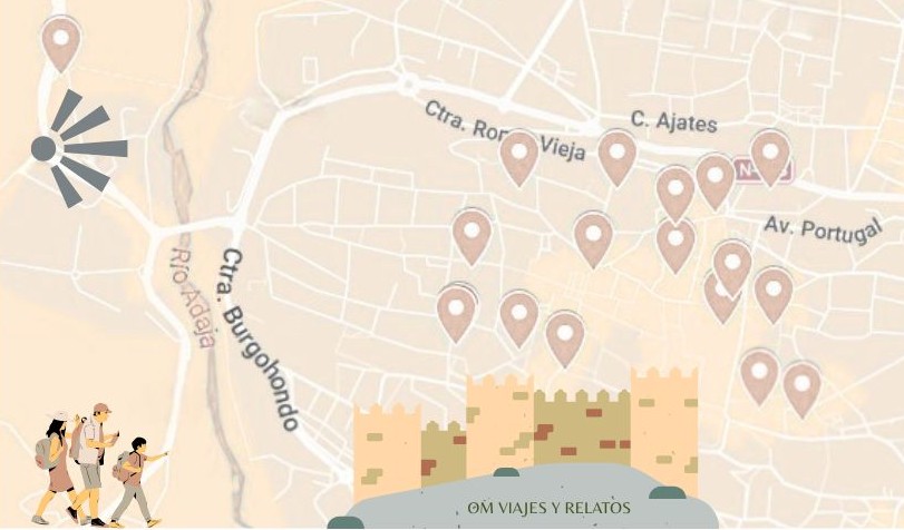 Mapa de las cosas que ver en Avila en un dia