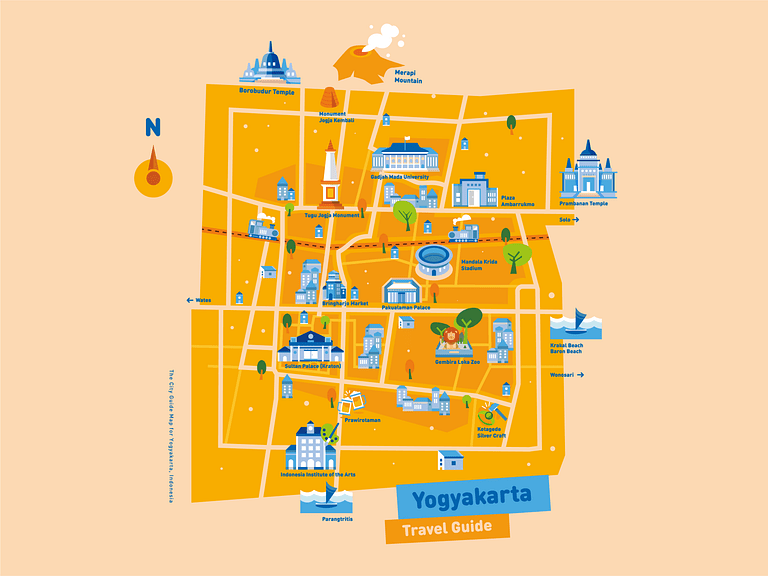 mapa turistico Yogyakarta