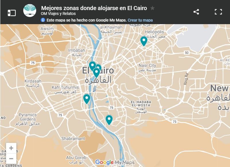 mapa-google-mejores-zonas-donde-alojarse-en-El-Cairo