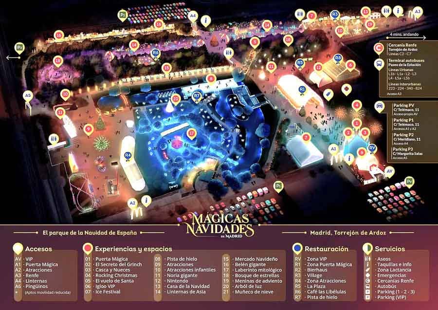 Mapa de la Ciudad de la Navidad de Torrejón de Ardoz