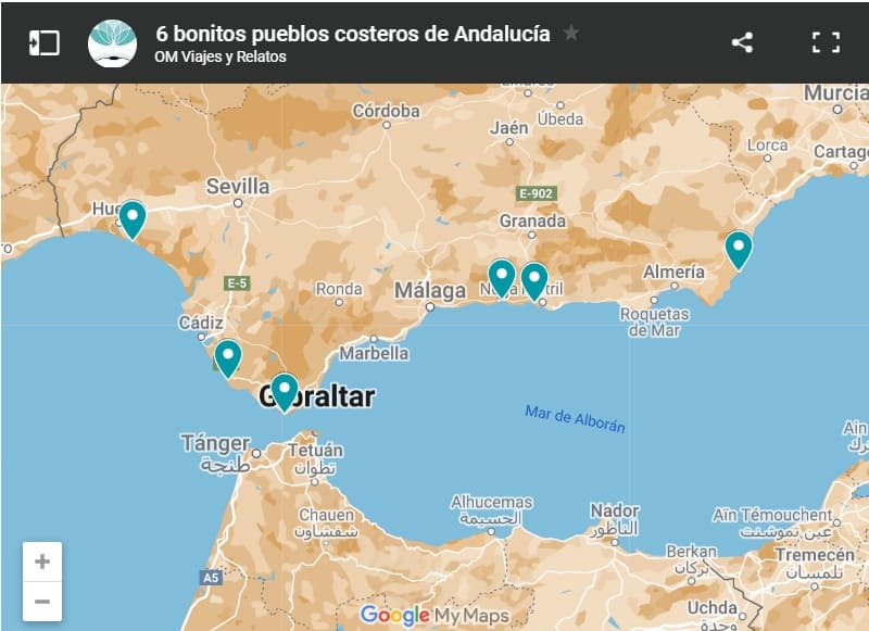 mapa-Google-6-bonitos-pueblos-costeros-de-Andalucia