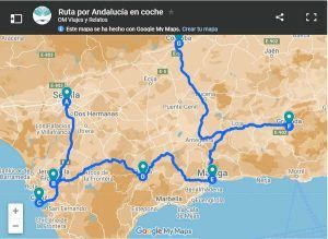 mapa-google-ruta-por-Andalucía-en-coche
