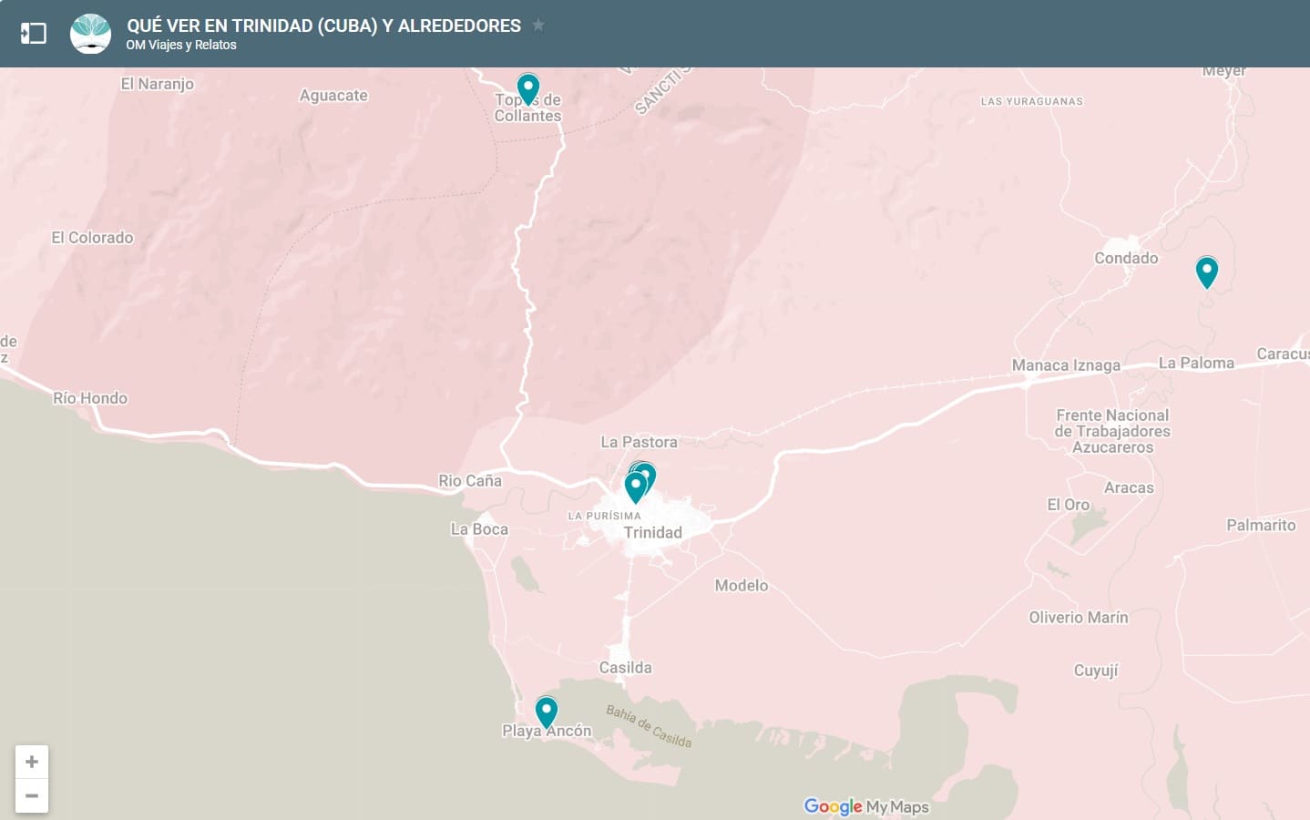 mapa-Google-que-ver-en-Trinidad-Cuba-y-alrededores