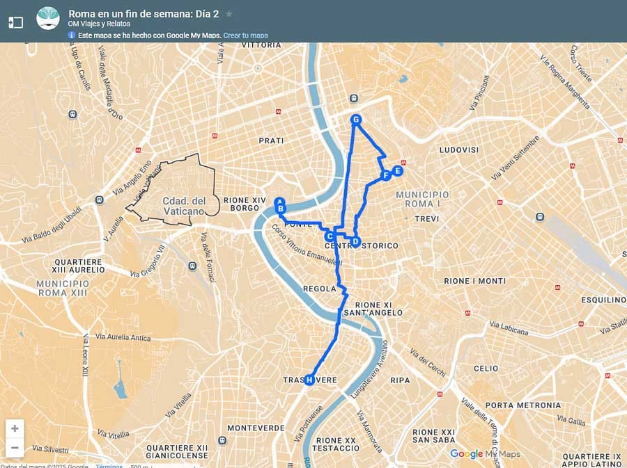 mapa-Google-de-Roma-en-un-fin-de-semana-dia-2