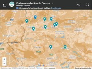 mapa-google-pueblos-más-bonitos-de-Cáceres