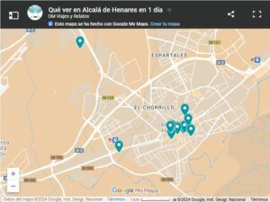 mapa-google-qué-ver-en-Alcalá-de-Henares-en-1-día