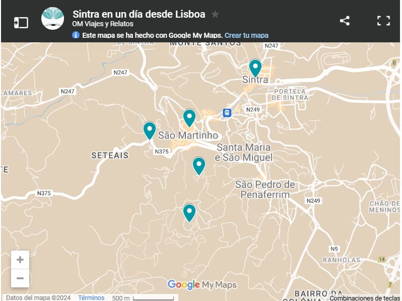 mapa-google-Sintra-en-un-día-desde-Lisboa