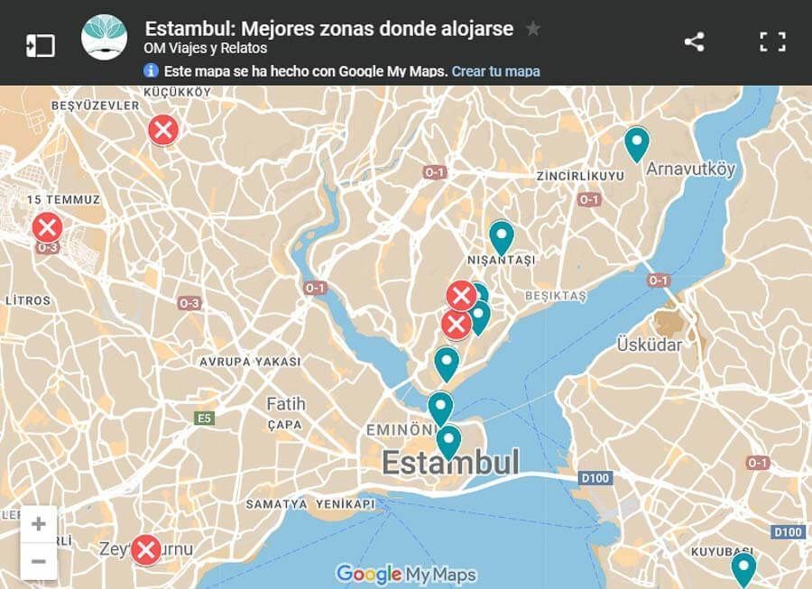 mapa-google-Estambul-mejores-zonas-donde-alojarse