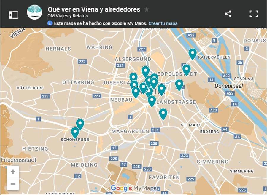 mapa-google-qué-ver-en-Viena-y-alrededores