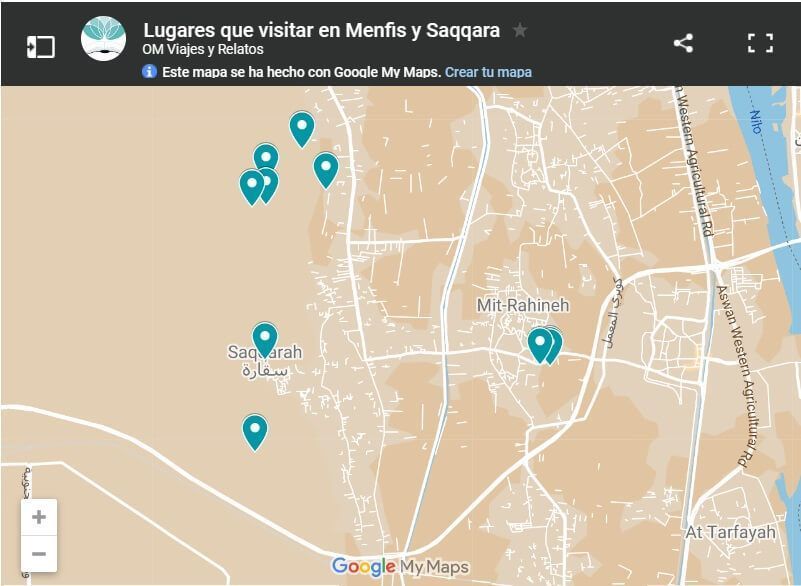 mapa-google-lugares-que-visitar-en-Menfis-y-Saqqara
