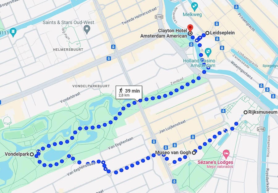 mapa-google-Ámsterdan-en-un-fin-de-semana-día-2