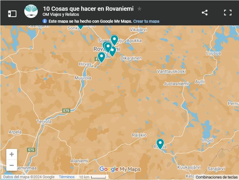 mapa-google-10-cosas-que-hacer-en-Rovaniemi