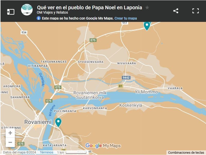 mapa-google-qué-ver-en-el-pueblo-de-Papa-Noel-en-Laponia