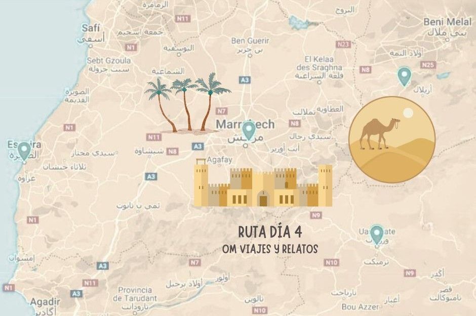 Que ver en Marrakech 4 dias mapa