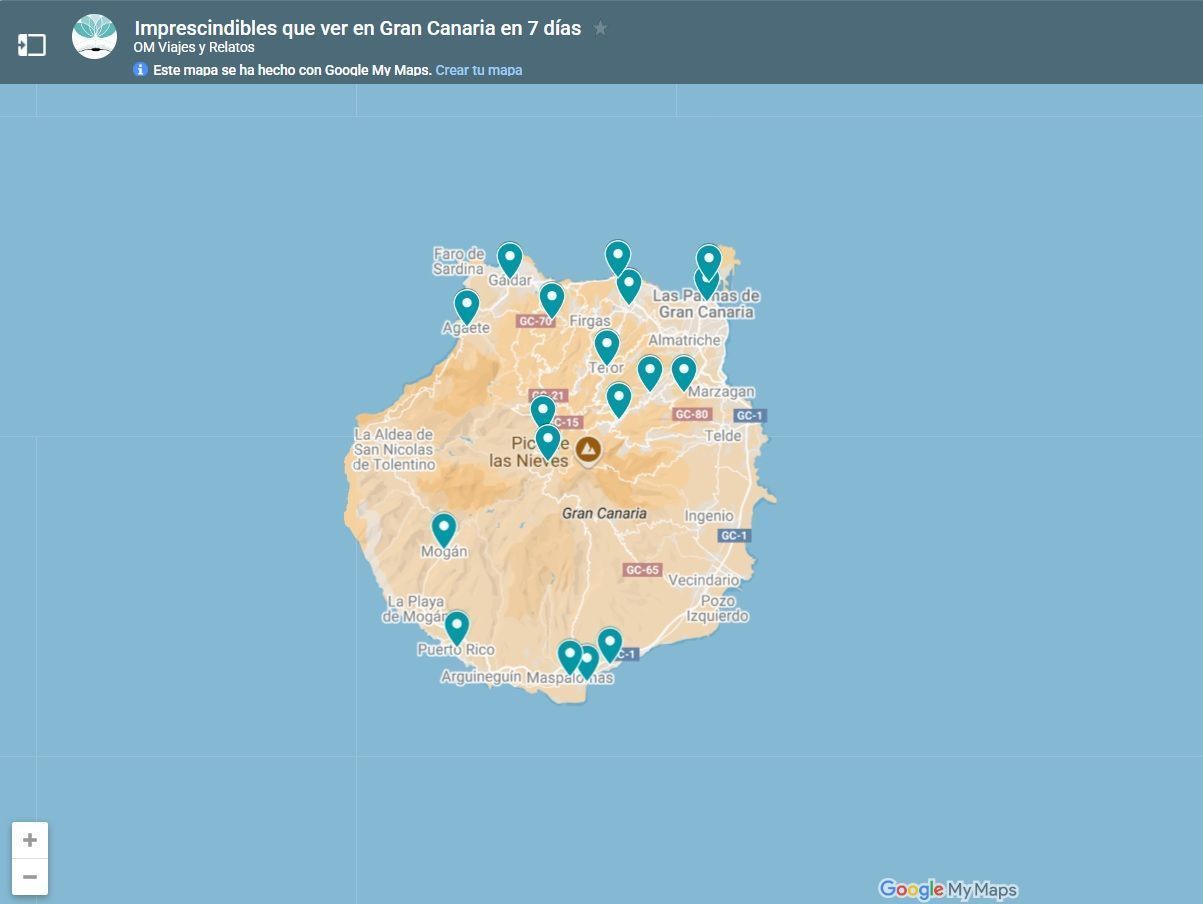 mapa-Google-imprescindibles-que-ver-en-Gran-Canaria-en-7-dias