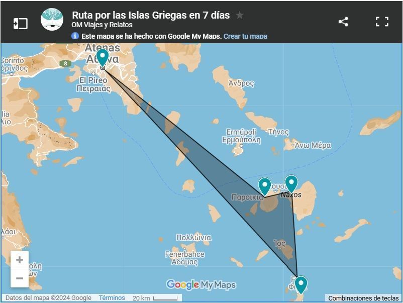 mapa-google-ruta-por-las-islas-Griegas-en-7-días
