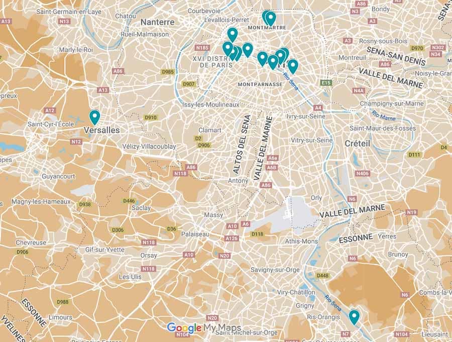 mapa-google-sitios-románticos-en-París