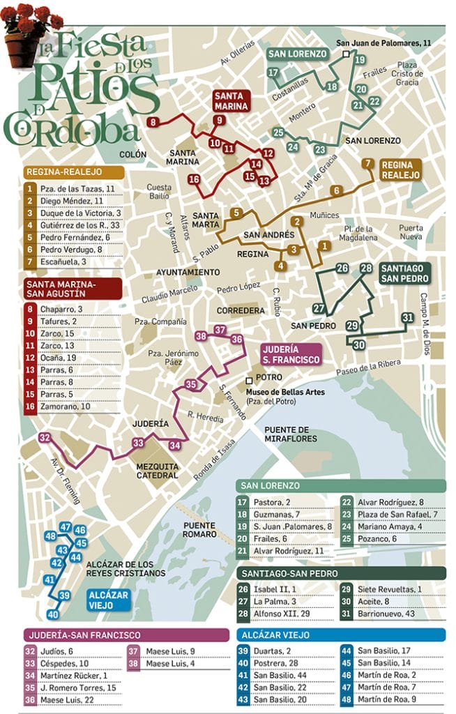como-ver-los-Patios-de-Cordoba-mapa-con-las-rutas