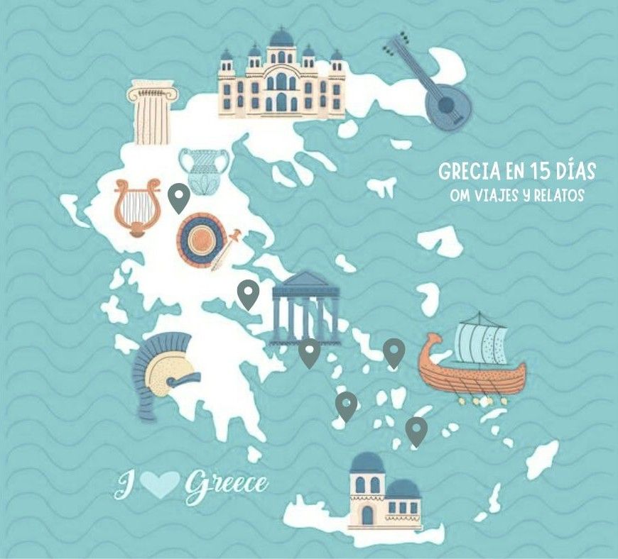 mapa multimedia que ver en Grecia en 15 dias
