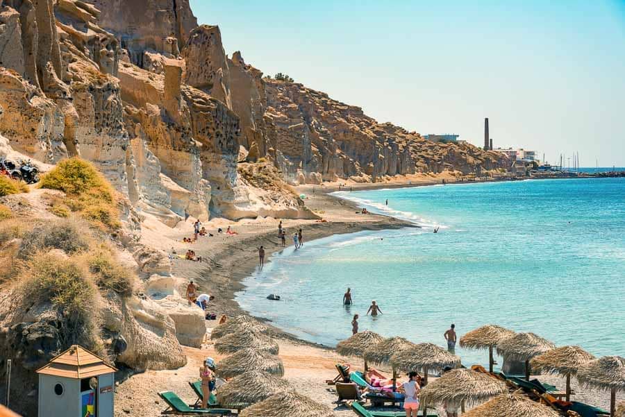 Vlychada beach, playa nudista en Santorini