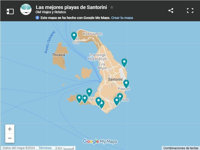 mapa-google-las-mejores-playas-de-Santorini