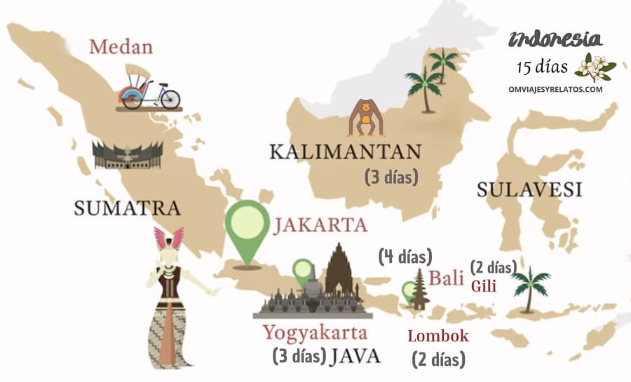 mapa-turismo-Indonesia-puntos-de-interes