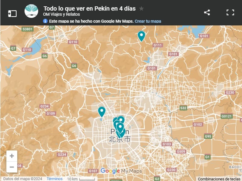 mapa-google-todo-lo-que-ver-en-Pekín-en-4-días