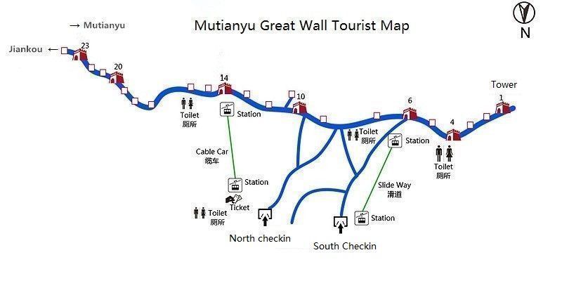 mapa-ruta-caminando-Gran-Muralla-Mutianyu