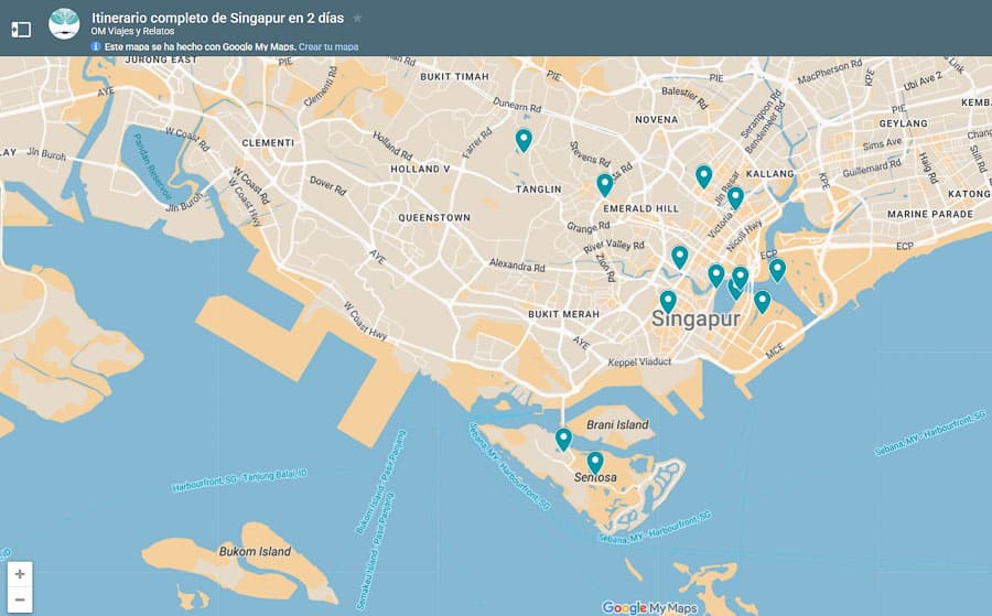 mapa-Google-itinerario-completo-de-Singapur-en-2-dias