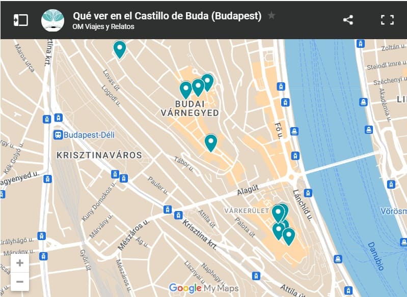 mapa-google-qué-ver-en-el-Castillo-de-Buda-Budapest