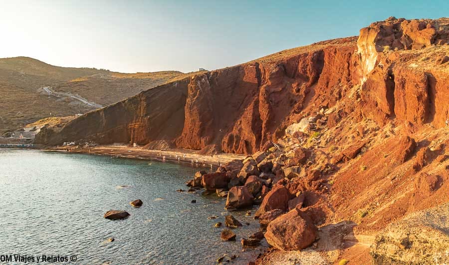 Fotos de la Playa Roja en Santorini