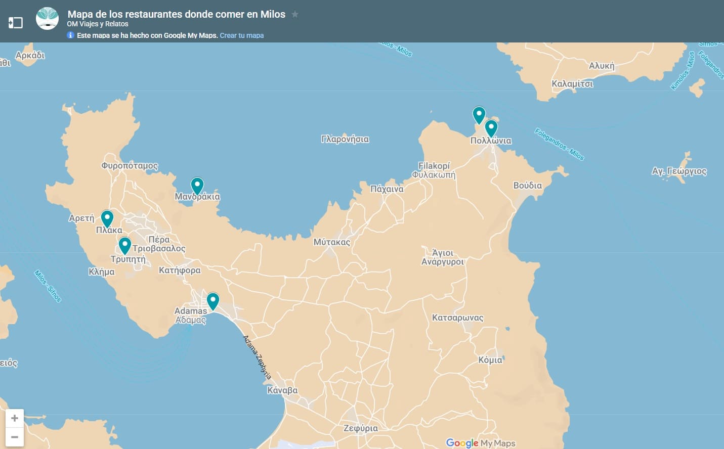 mapa-Google-de-los-restaurantes-donde-comer-en-Milos