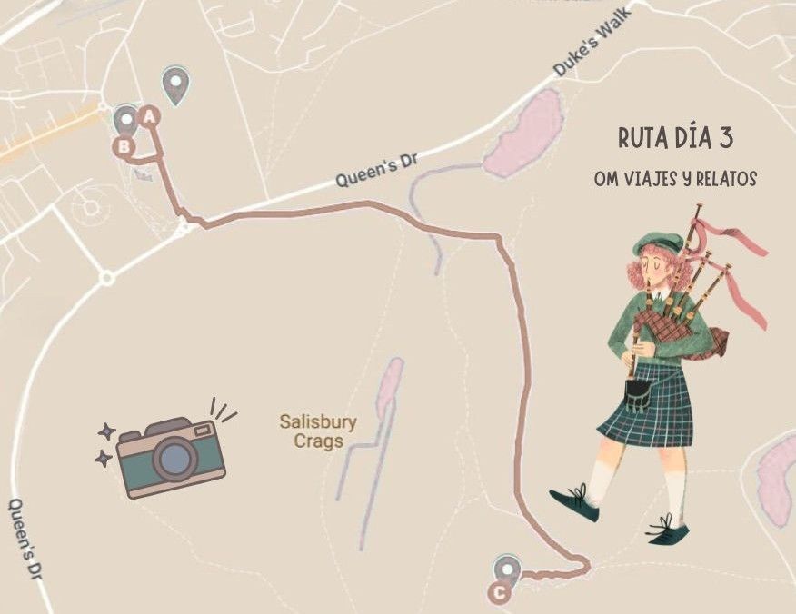 Escocia en 4 dias: Mapa del itinerario dia 3