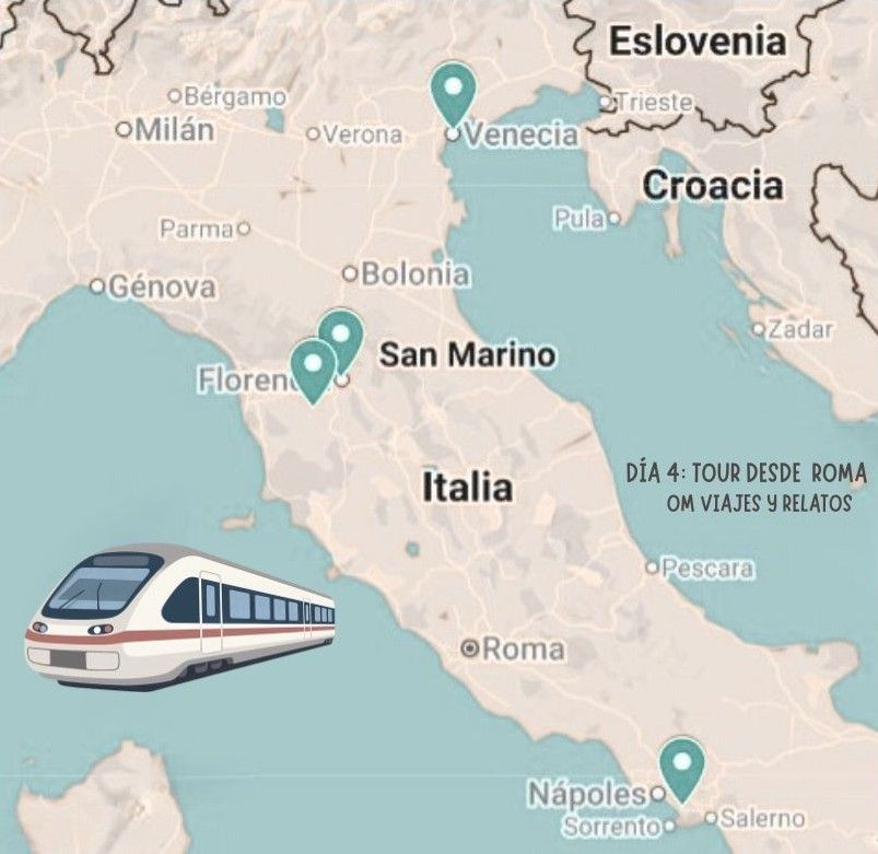 Guia Roma 4 dias, mapa día 4.