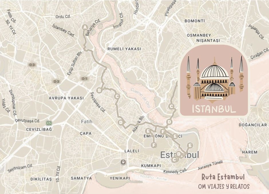 Ruta por Estambul en 3 días con mapa