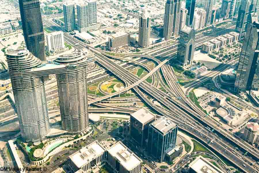 Centro de Dubái desde el Burj Khalifa.