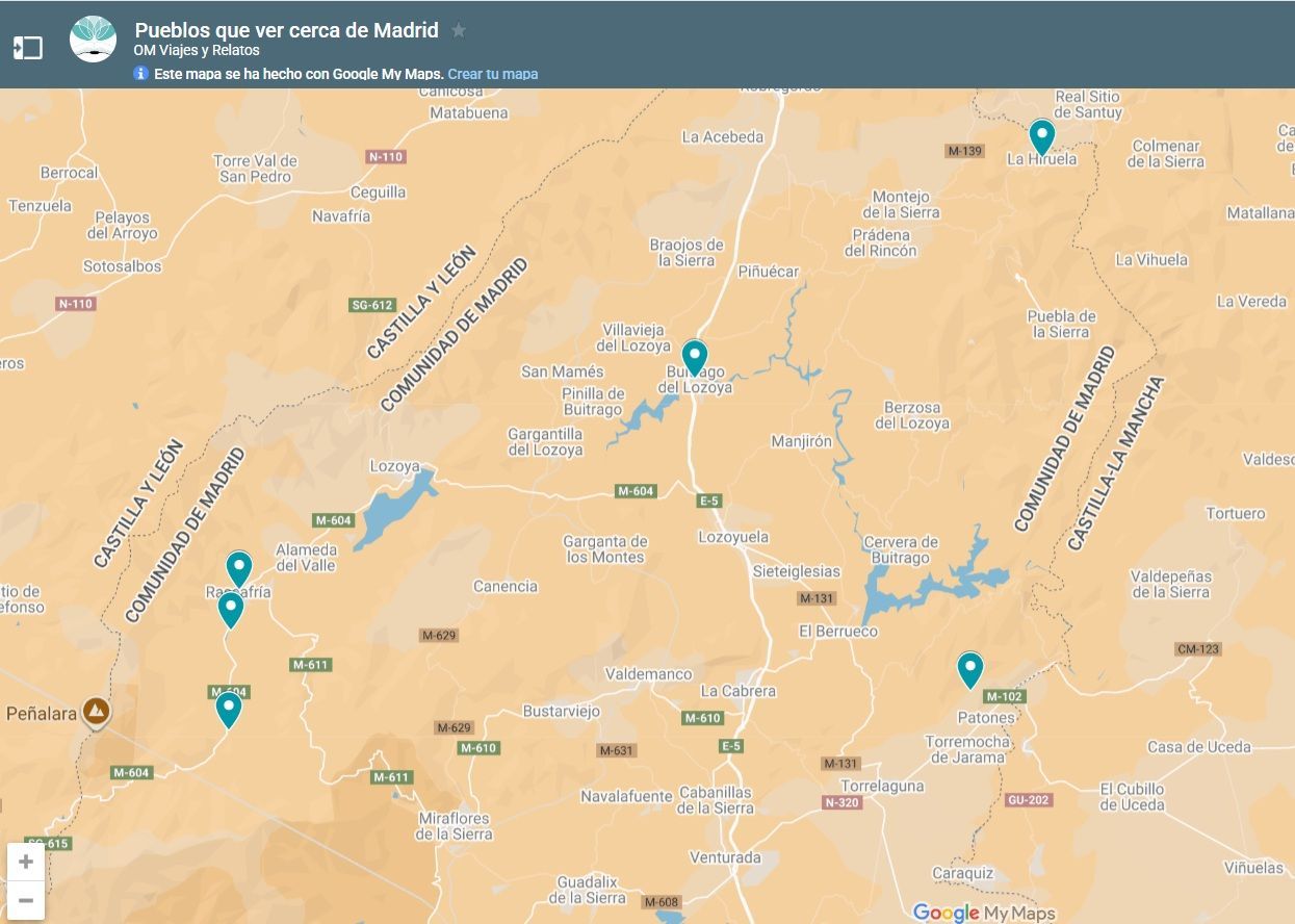 mapa-Google-pueblos-que-ver-cerca-de-Madrid