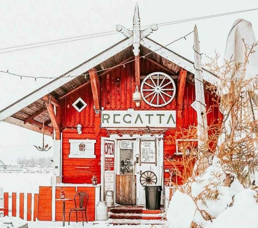 Café Regatta en pleno invierno, parada con encanto para tomar algo caliente que ver en Helsinki en un día