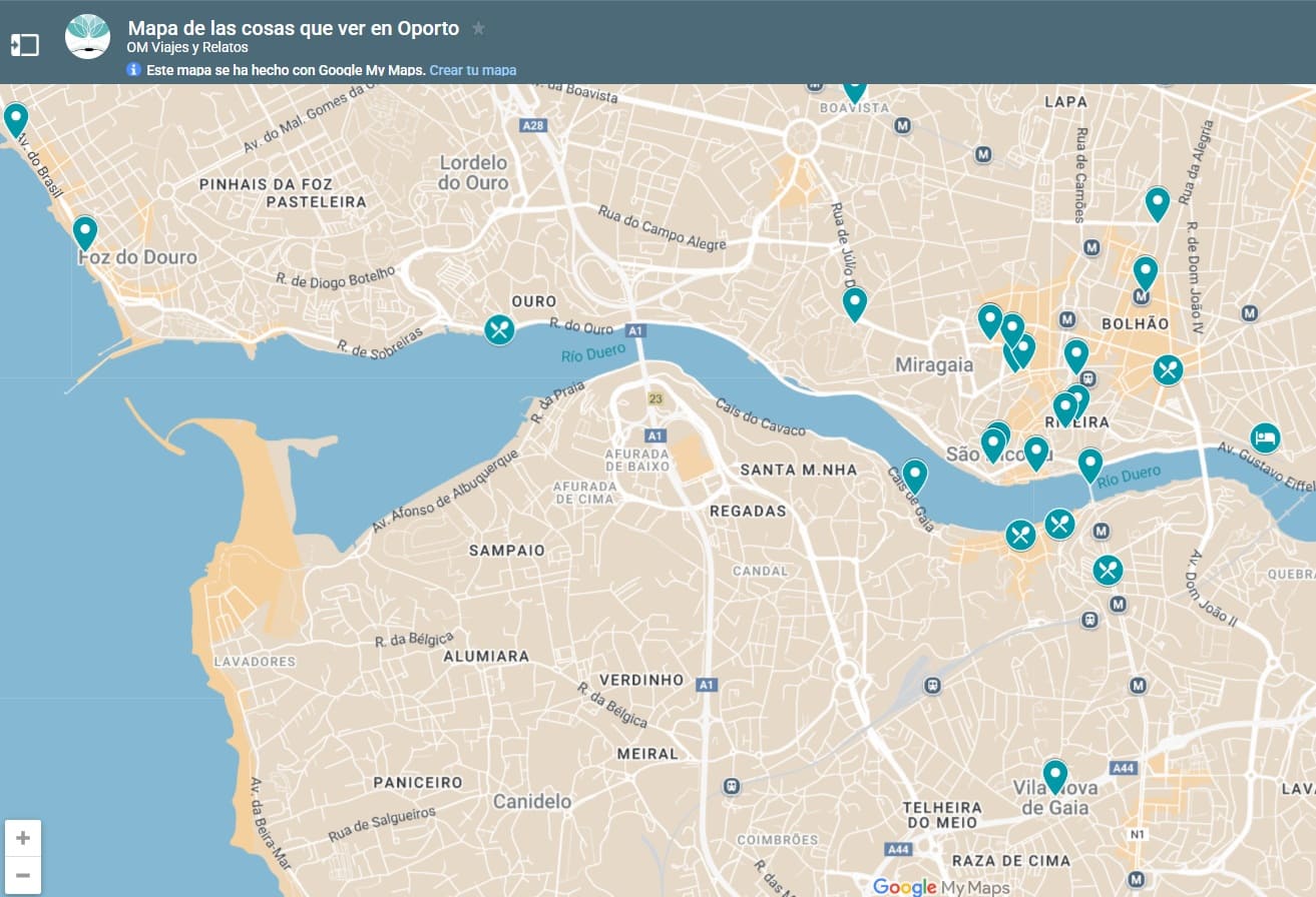 mapa-google-de-las-cosas-que-ver-en-Oporto