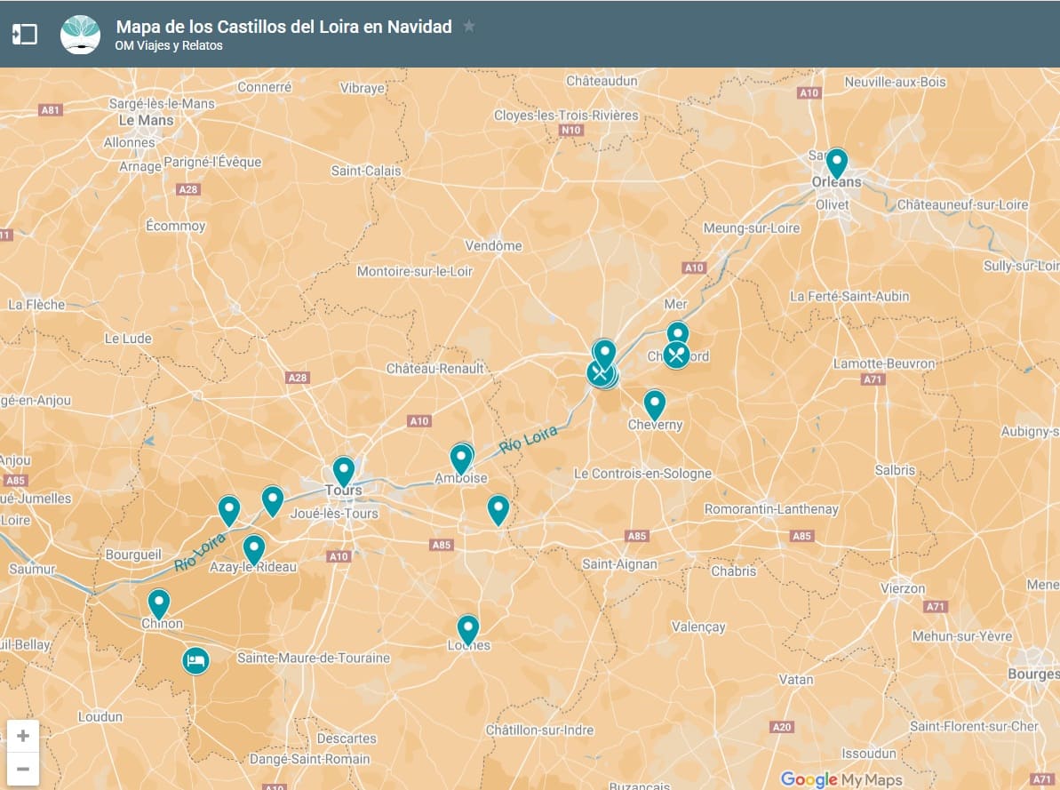 mapa-google-de-los-Castillos-del-Loira-en-Navidad
