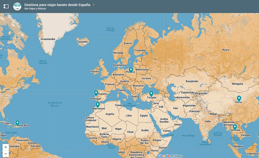 mapa-google-destinos-para-viajar-barato-desde-Espana