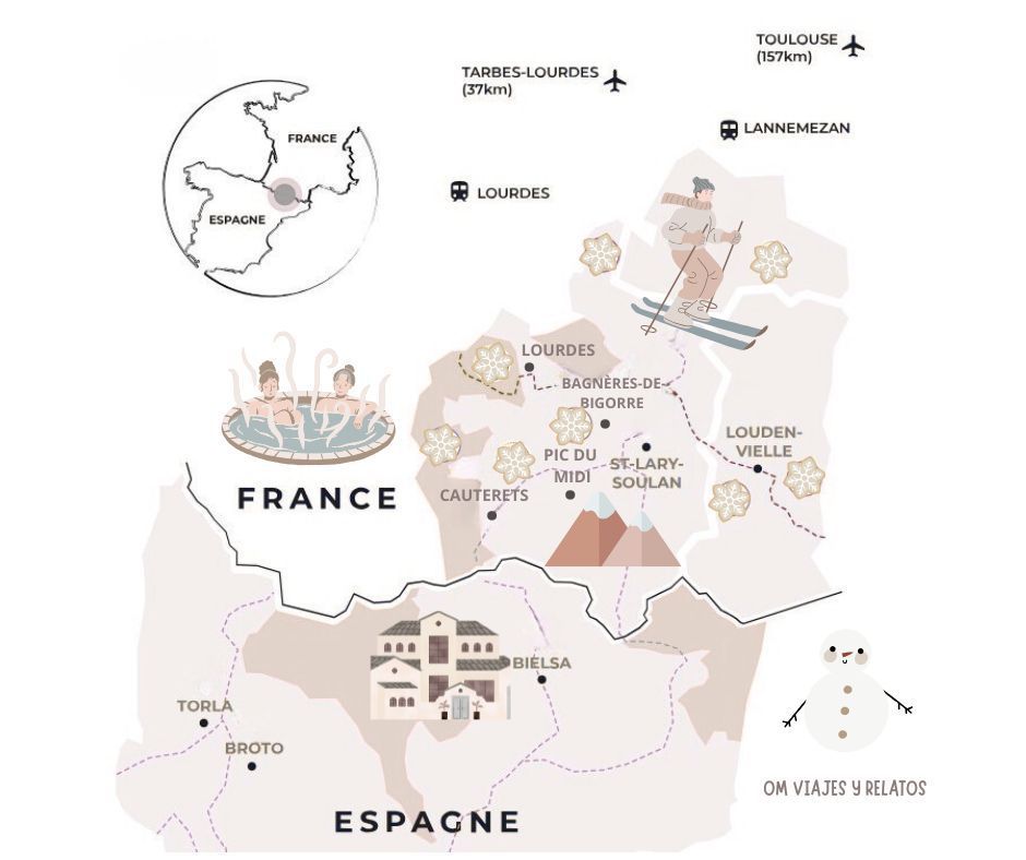 Mapa Pirineos Francia