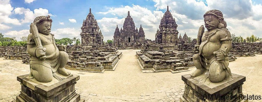 Templo de Sewu junto a Prambanan durante nuestro viaje por Java
