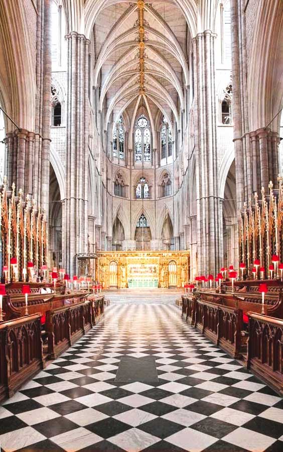 Interior de la Abadía de Westminster, uno de los lugares que ver en Londres en 3 días